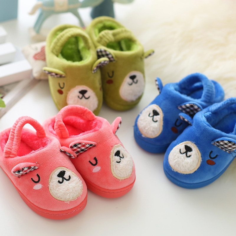 Pantoufles enfants en suède pour hiver - Ref 1032206 Image 3