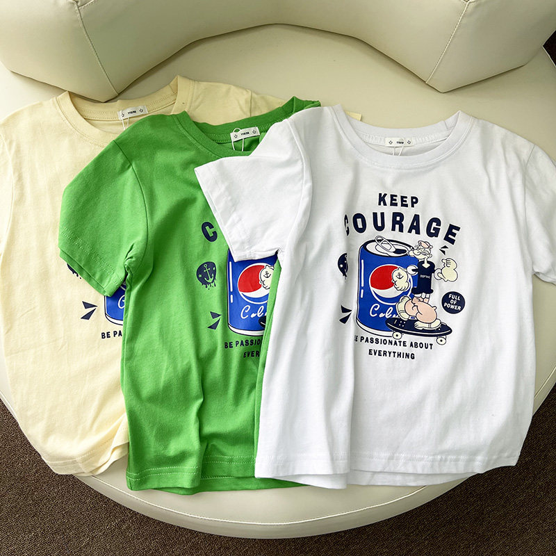 男孩夏季纯棉短袖T恤 中大童圆领卡通休闲上衣,童装/婴儿装/亲子装,T恤,淘宝优惠券,粉丝福利购,淘宝优惠卷