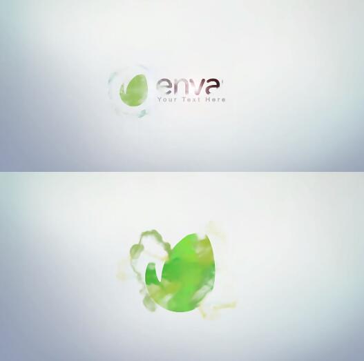 大气中国风炫彩水墨飘散折叠动画揭示宣传logo片头动画AE模板