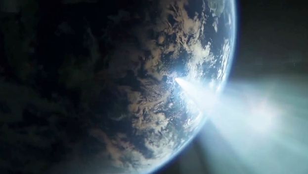 蓝色大气震撼星球海洋水上金属3D文字企业宣传片头开场视频ae模板