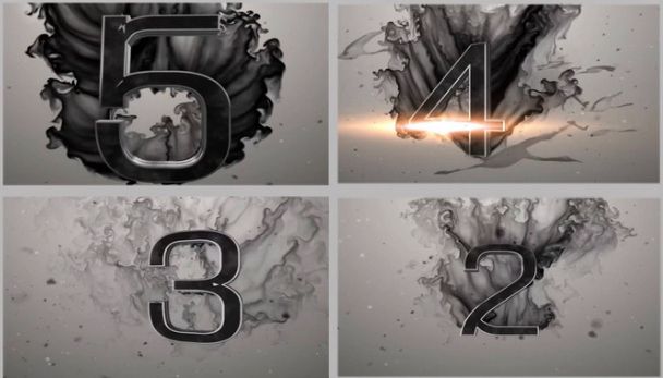 大气中国风古典水墨风格碰撞飞出十秒大事件倒计时高清视频素材