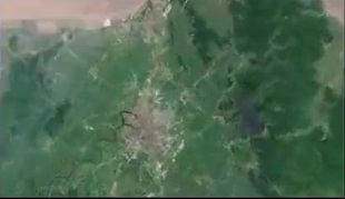 大气三维立体从云端俯冲到地球地理位置定位描边企业宣传片ae模板