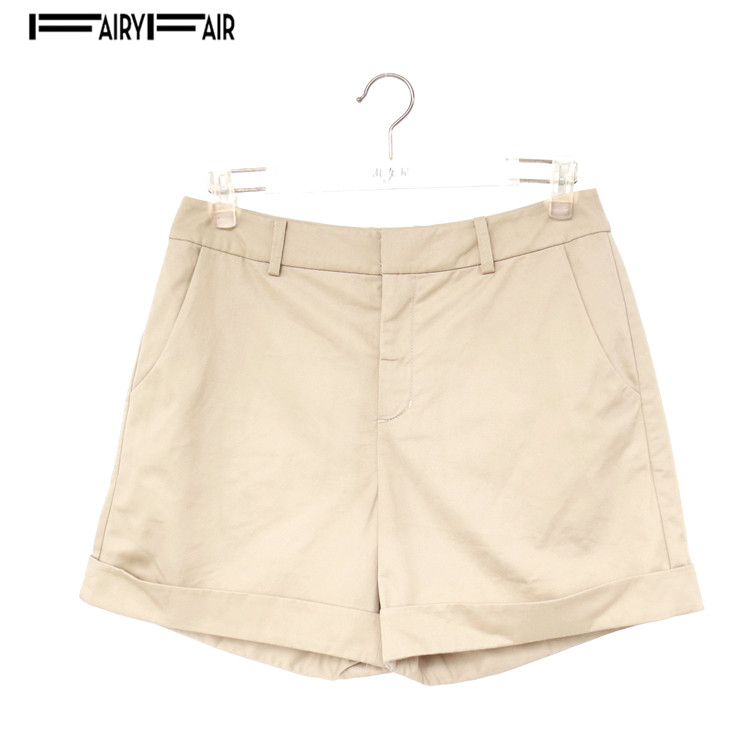 夏季 Fairyfair正品浅色纯棉布高端修身卷边百搭短裤热裤休闲裤女,女装/女士精品,休闲裤,淘宝优惠券,粉丝福利购,淘宝优惠卷