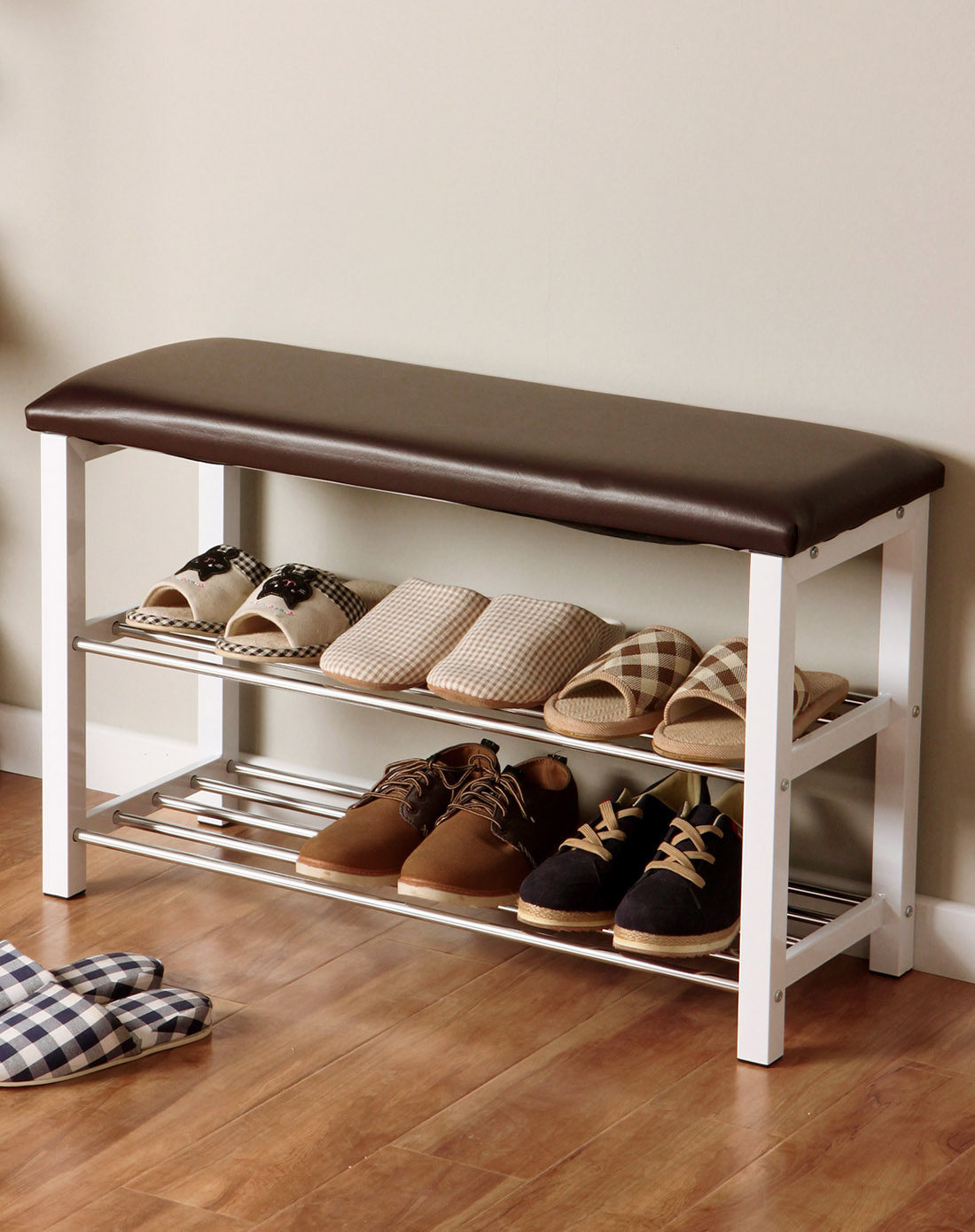 欧润哲玄关换鞋凳鞋柜 现代简约翻斗鞋柜 客厅换鞋凳式鞋柜鞋架