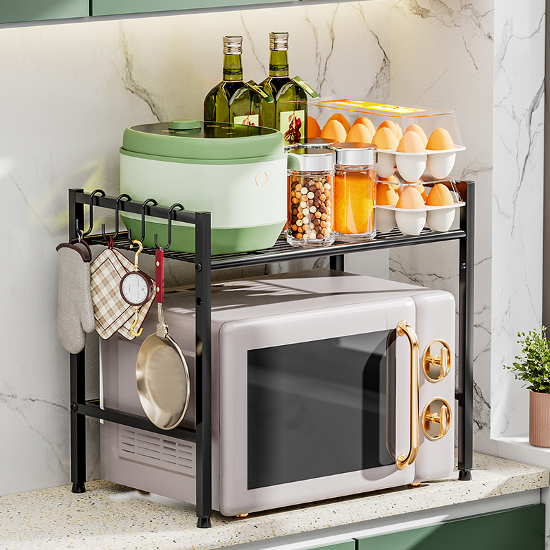 欧润哲 家用微波炉置物架厨房储物架桌面烤箱电饭煲收纳架台面架