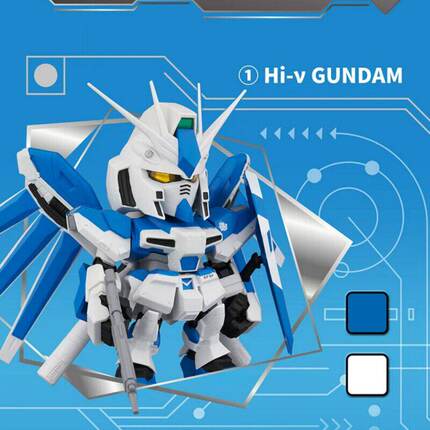 万代QMSV MINI HI-v GUNDAM海牛高达盲盒模型潮玩周边手办礼物