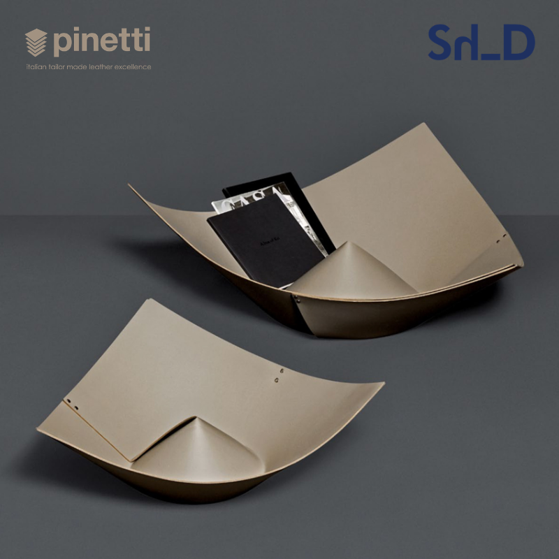 意大利pinetti进口sombrero轻奢ins个性家用酒店手工小牛皮杂志篮