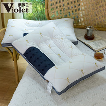 决明子全棉磁石抗菌刺绣枕头一对装荞麦学生单双人成人护颈椎枕芯