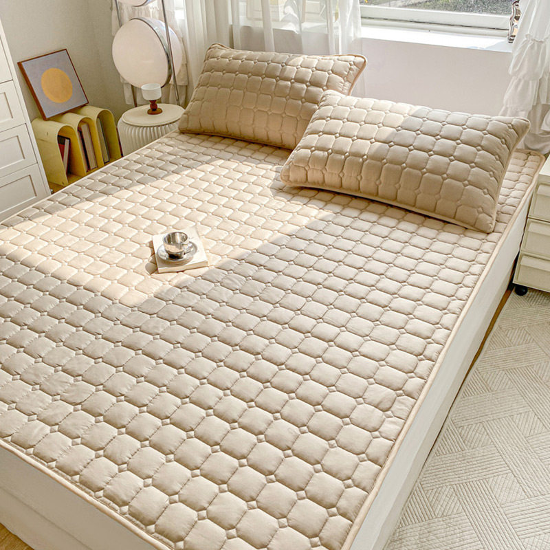 紫罗兰全棉素色新疆棉花夹棉床垫纯棉榻榻米床褥宿舍棉垫被三件套,床上用品,床垫/床褥/床护垫/榻榻米床垫,淘宝优惠券,粉丝福利购,淘宝优惠卷