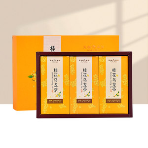 天福茗茶 桂花乌龙茶 桂花花茶 乌龙茶叶礼盒装送礼300克