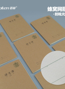 道林文具爱视蜂窝网膜层a5作业登记本b5练习语文横线双行作文小学生数学算术格1-6年错题笔记本子学科缝线本