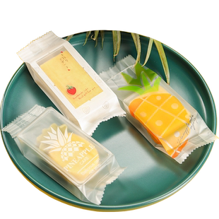 透明凤梨酥包装袋一次性加厚棉纸机封袋底托手工糕点打包袋100只