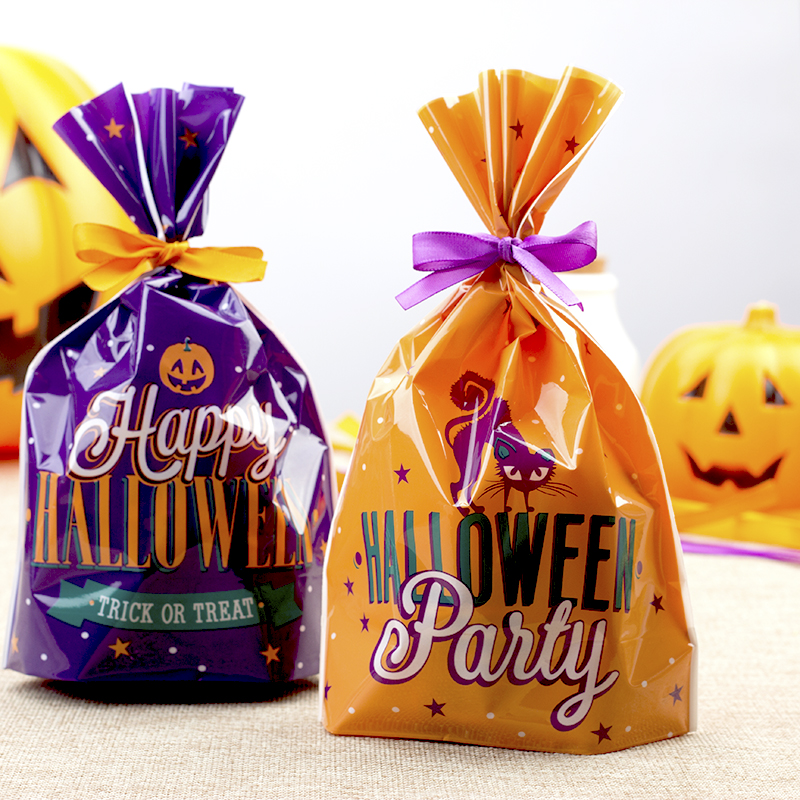 万圣节糖果包装袋饼干袋牛轧糖曲奇包装盒礼物分装小盒骷髅南瓜鬼