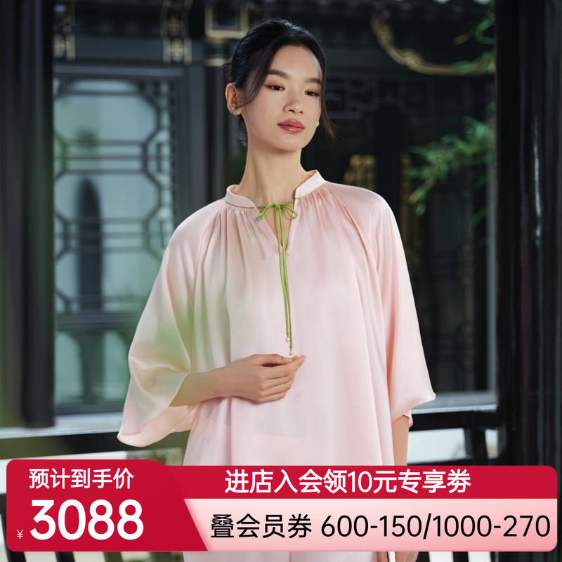 爱慕皇锦真丝经典女士睡衣套头分身家居服套装HJ21528