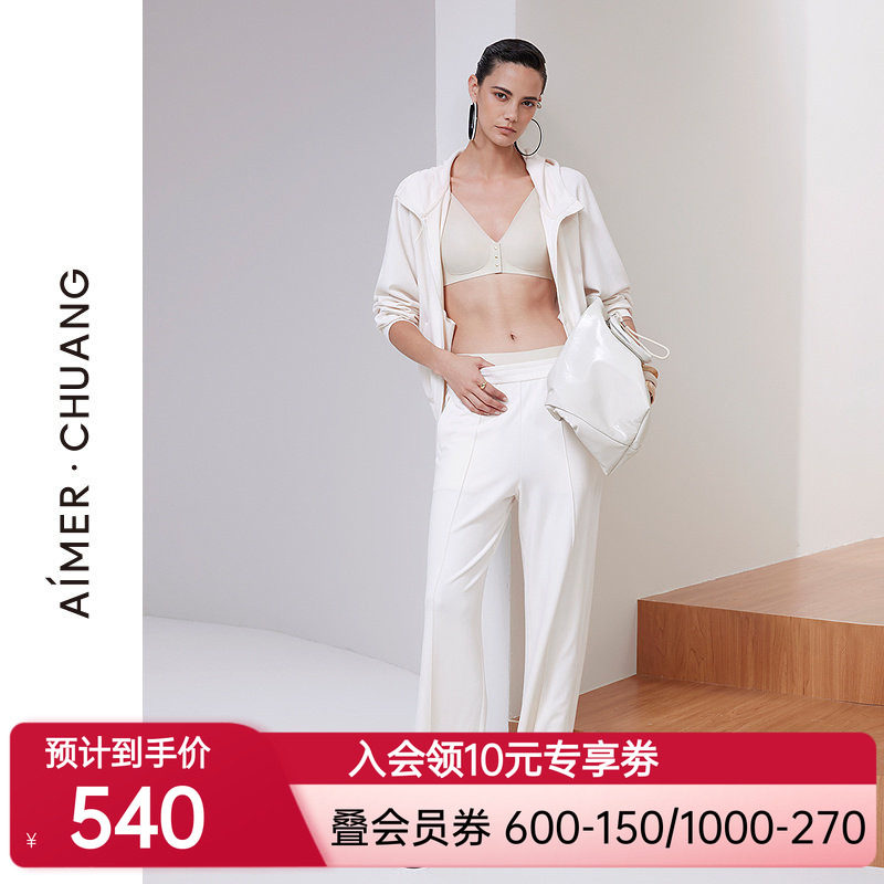爱慕·CHUANG原典2睡衣女条绒直筒休闲可外穿家居长裤CA4731