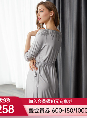 【新品】LACLOVER兰卡文Lovestory系列官方正品中长睡裙LC44SC1