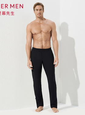 aimer men爱慕先生酷感运动中绒收口长裤NS63C841