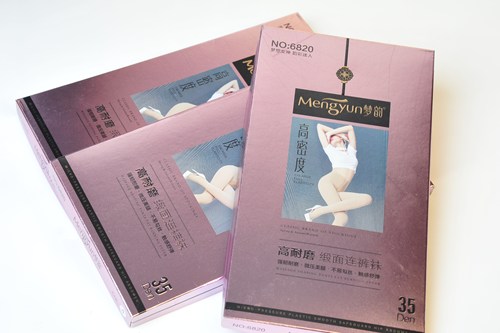 梦韵6820春秋中厚微透丝袜微压