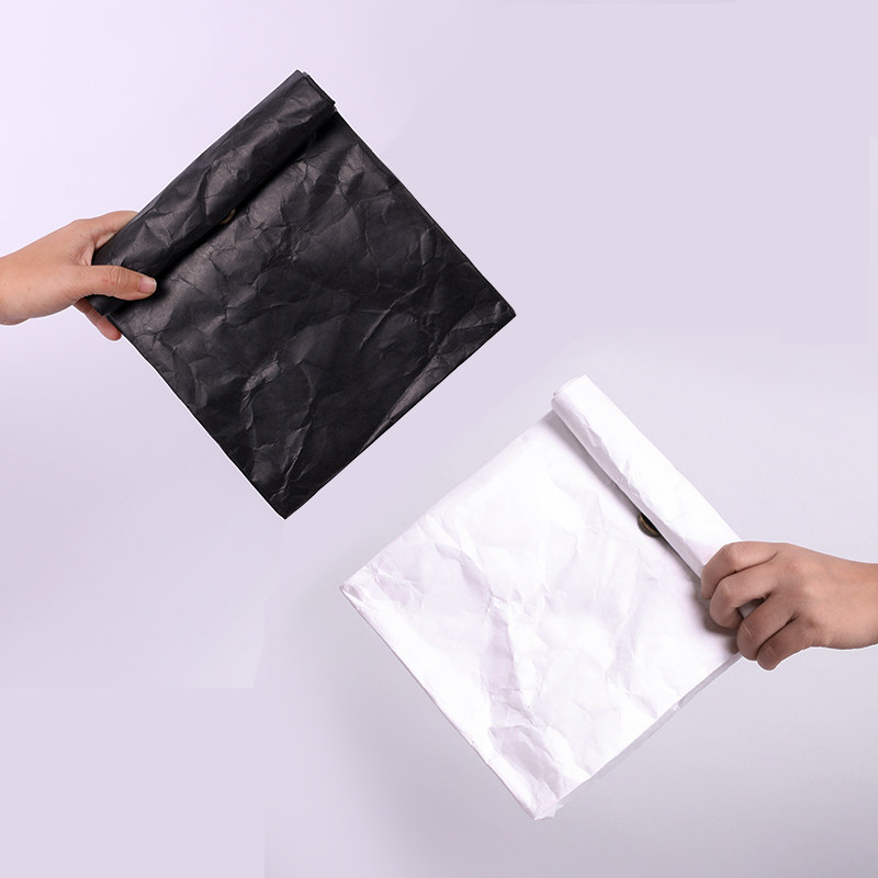 原创ins环保防水杜邦纸超轻手卷包简约风潮范手拿包 午餐包化妆包