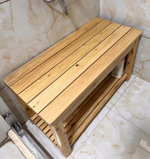 80长70长60长实木长条凳双人凳木凳老人洗澡凳浴室更衣收纳换鞋 凳