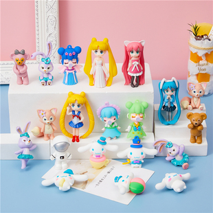 卡通公仔玩偶奶油胶手机壳diy材料包滴胶手工制作饰品树脂小配件