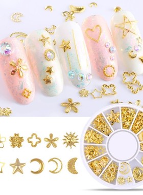 潮人坊diy手工材料水晶滴胶新款金属镂空星月滴胶封入物装饰配件