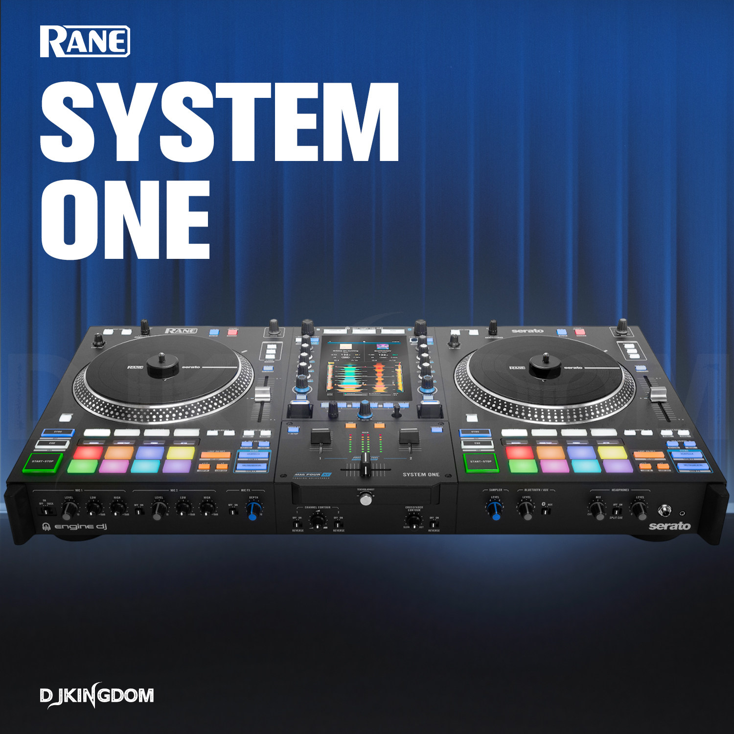 RANE SYSTEM ONE 专业dj打碟机电动扭力转盘U盘一体机莱恩软件