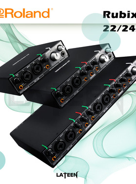 Roland/罗兰 Rubix 22/24/44 USB 2/4进2/4出 接口外置声卡 音频