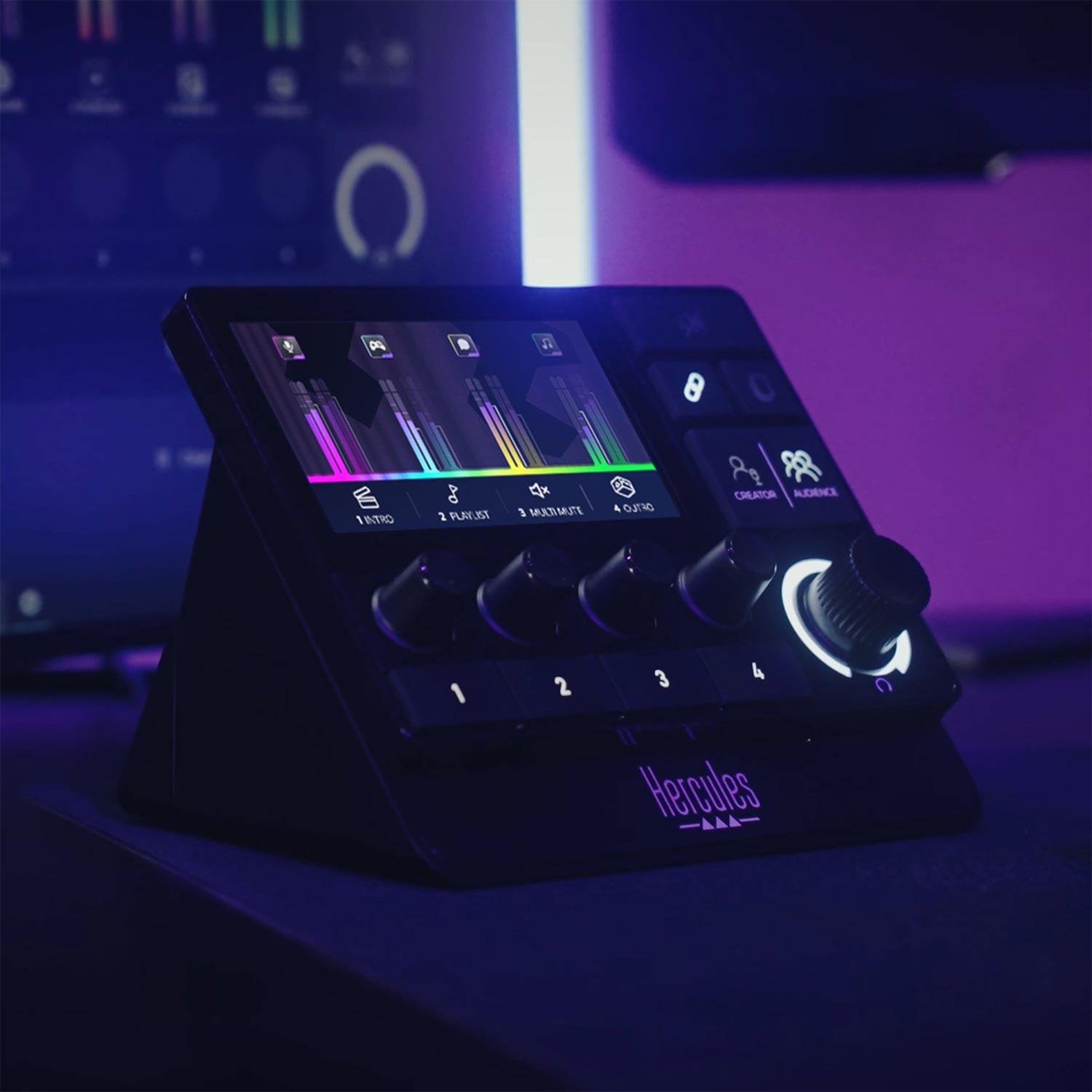 嗨酷乐Hercules Stream 100 200XLR 游戏直播声卡桌面音频控制器