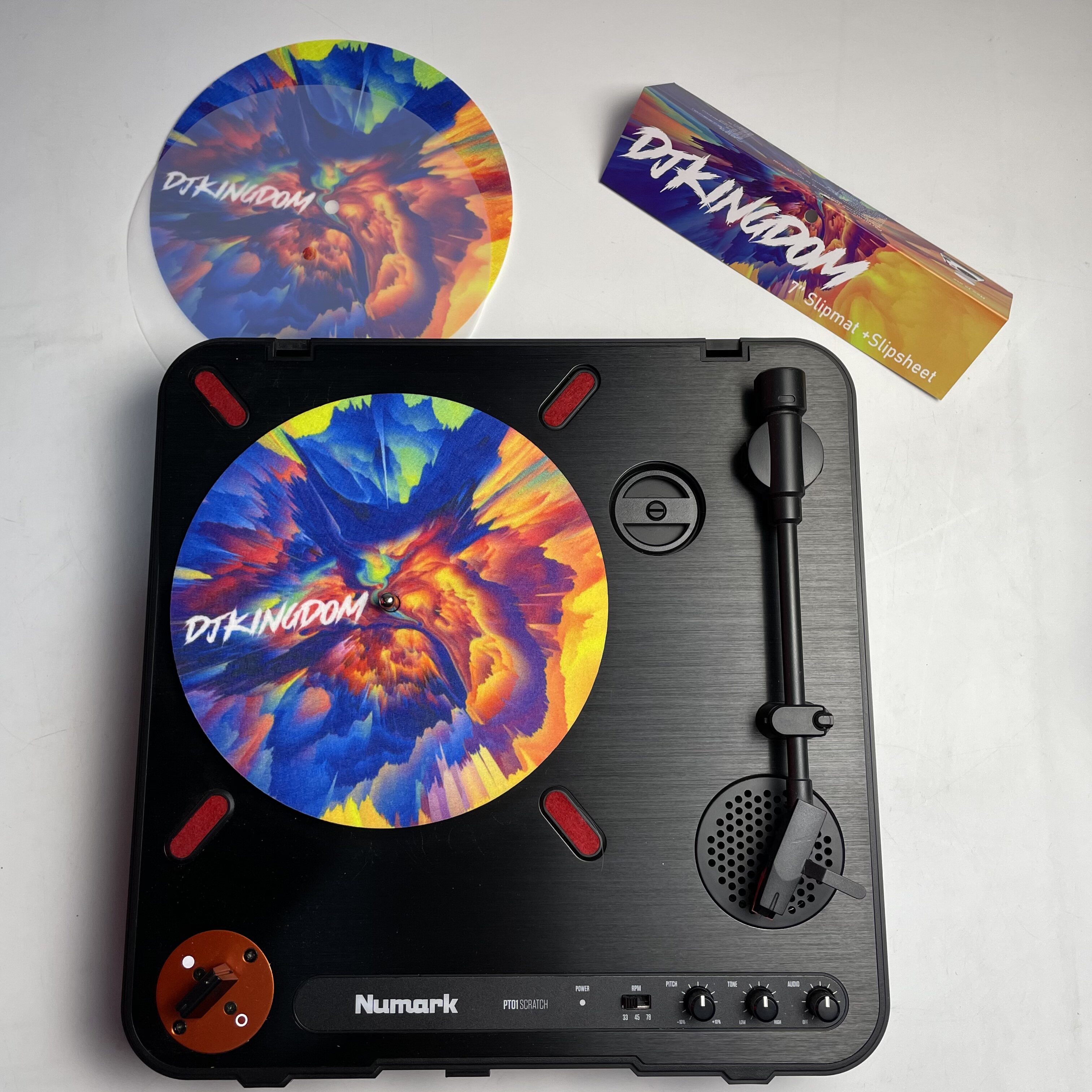 7寸DJ搓碟黑胶唱片垫一垫一膜平整顺滑适用PT01,SPIN,OMNI,VESTAX