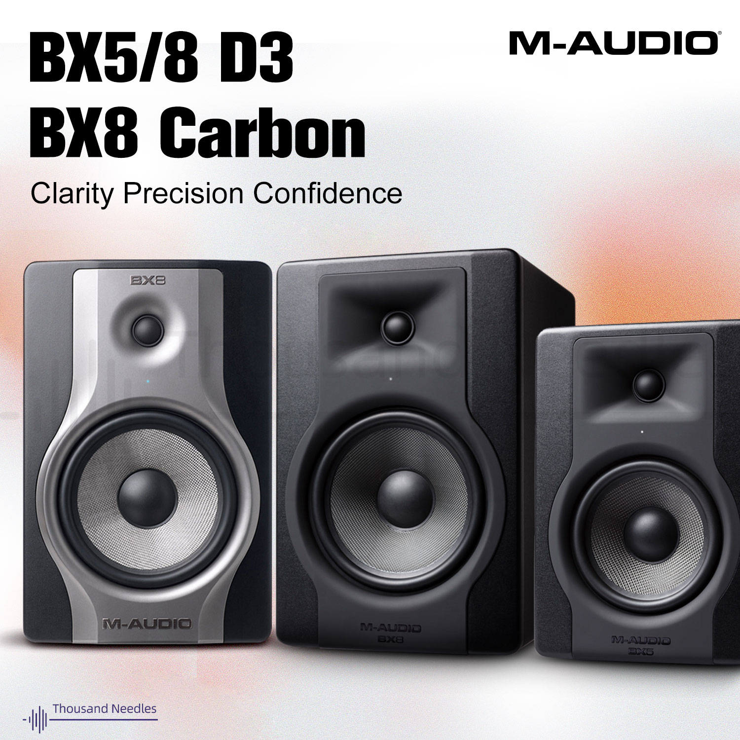 M-audio BX5 8 D3 寸专业有源音箱桌面HIFI录音棚2.0书架音响 乐器/吉他/钢琴/配件 监听音箱 原图主图