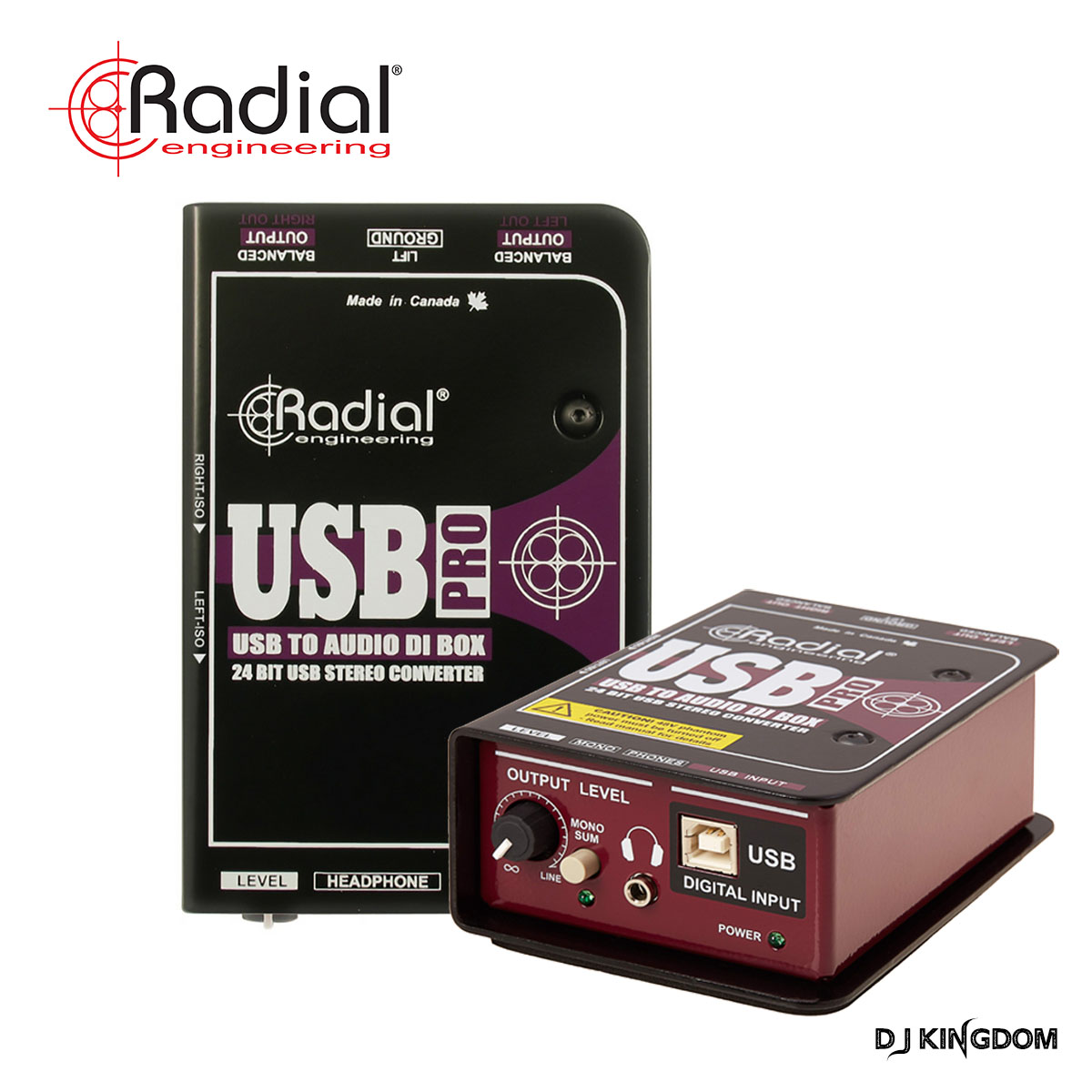 radial usb pro 电脑转平衡接口声卡 音频数字信号转模拟卡农输出