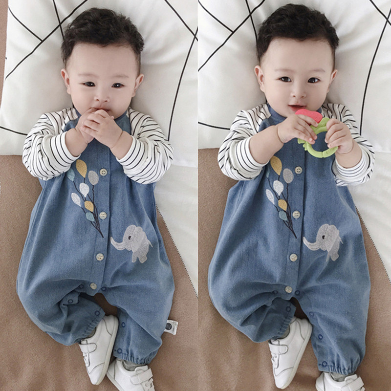小果粒不带纯棉春秋卡通开衫新生儿衣服