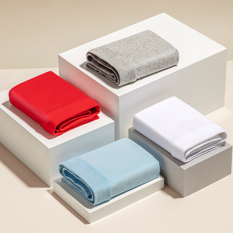 三枪男士内裤男三角裤纯棉罗纹中高腰大码春夏弹力男内裤 3条装