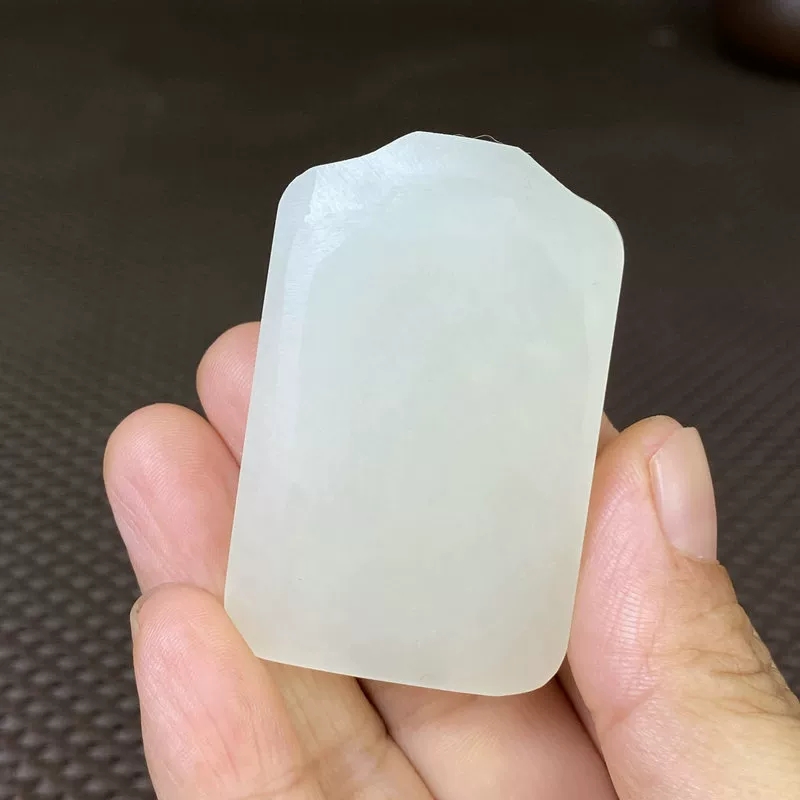 天然和田玉白玉山料无事牌原石玉石原料挂件吊坠无裂B75促销放漏