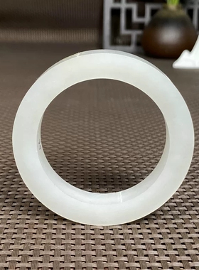 和由白玉手镯和田玉山料镯子毛圈半成品玉石原料无裂微线放漏E72