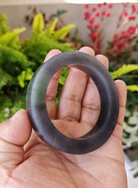 和田玉烟紫带翠手镯毛圈烟紫玉山料原石紫罗兰手镯半成品热销A12