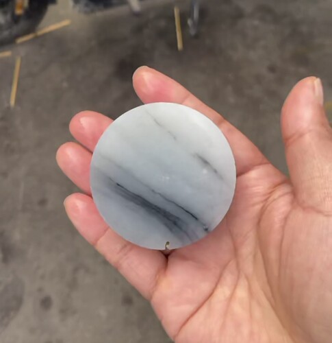 新疆和田籽玉原石圆牌玉石原料青花籽料牌子镯子芯挂件超划算H47