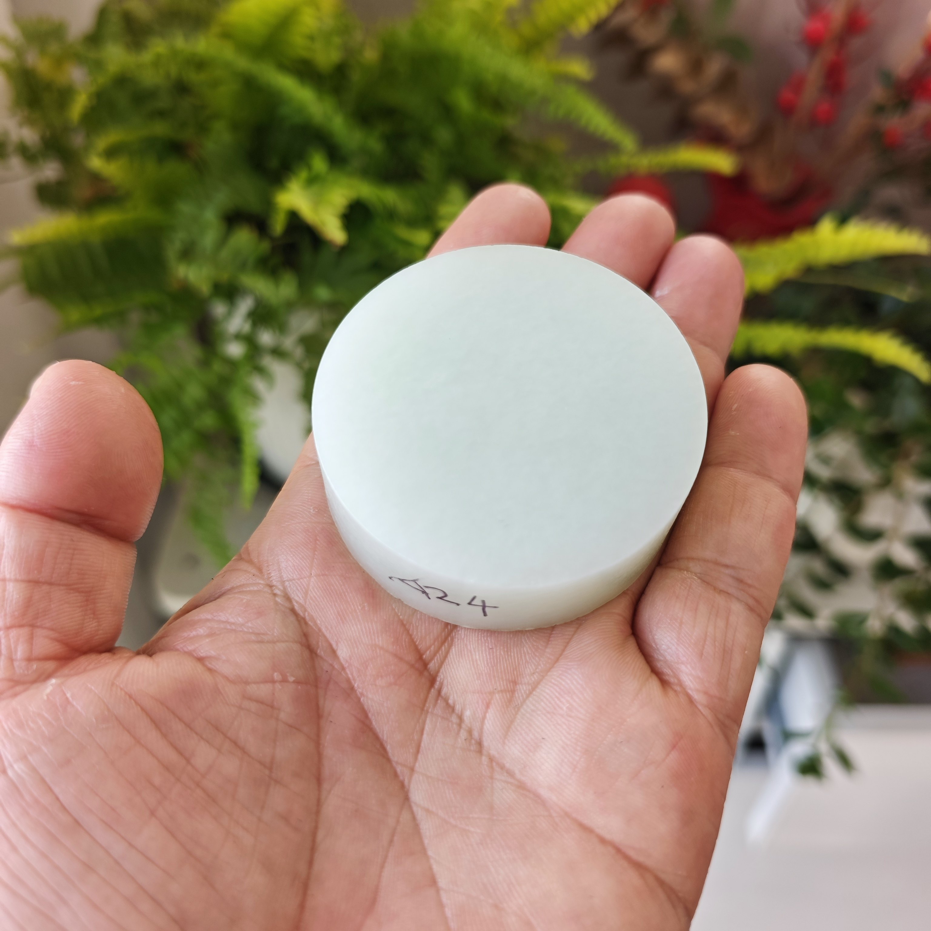 117克天然和田玉白玉手镯芯牌子观音佛貔貅雕刻玉材无裂无棉A24