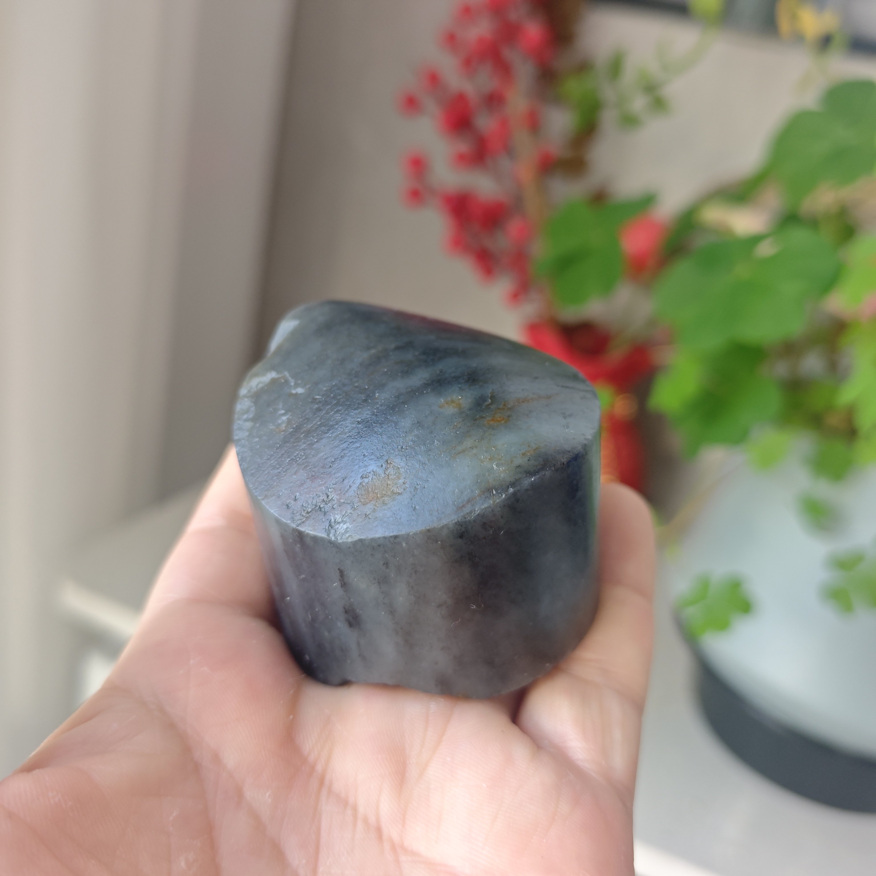 新疆和田玉青花籽料平安无事牌料扳指戒指珠子料一物一图带皮真籽