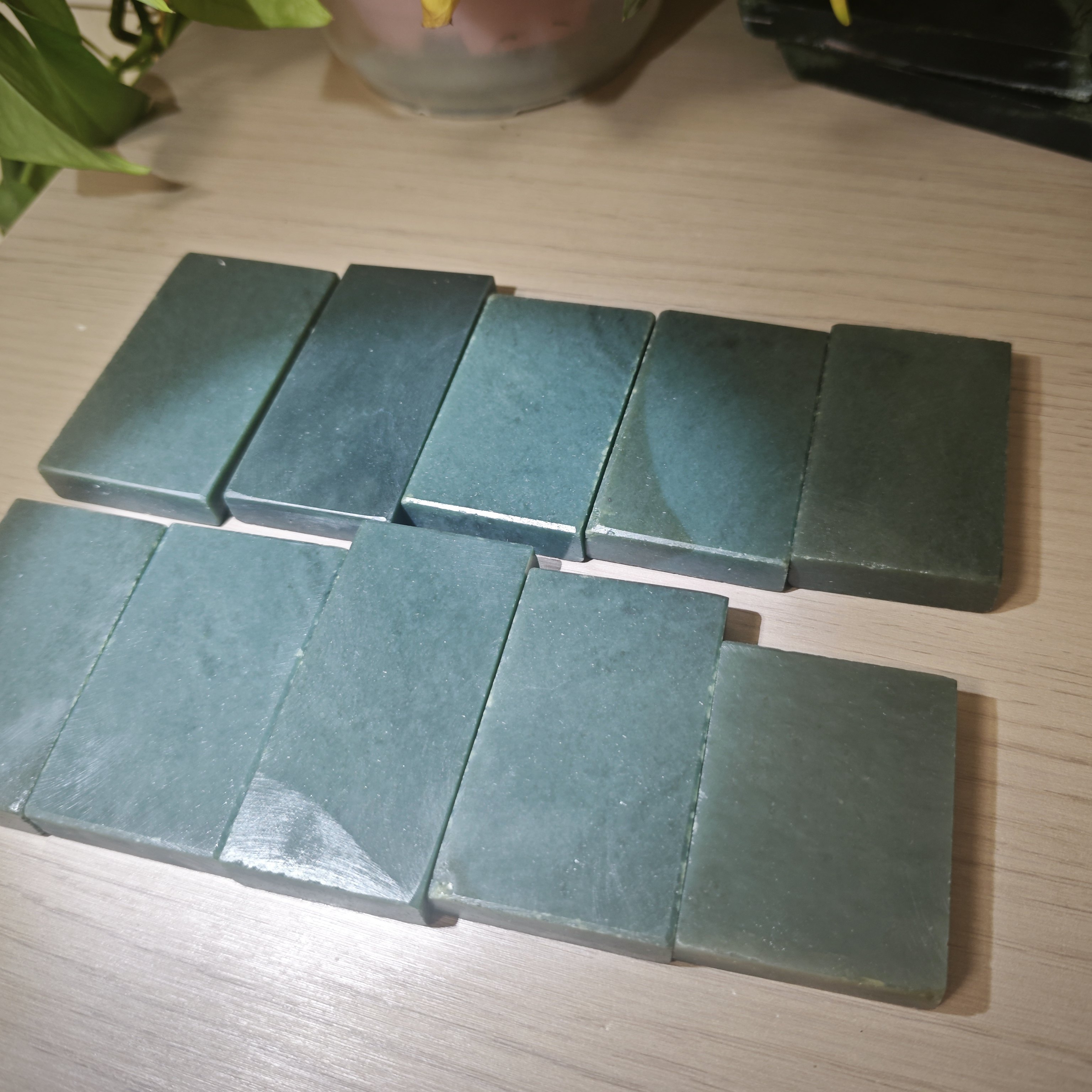 放漏练手料和田料青玉山料玉石方牌原石原料挂件牌子料细润色正品