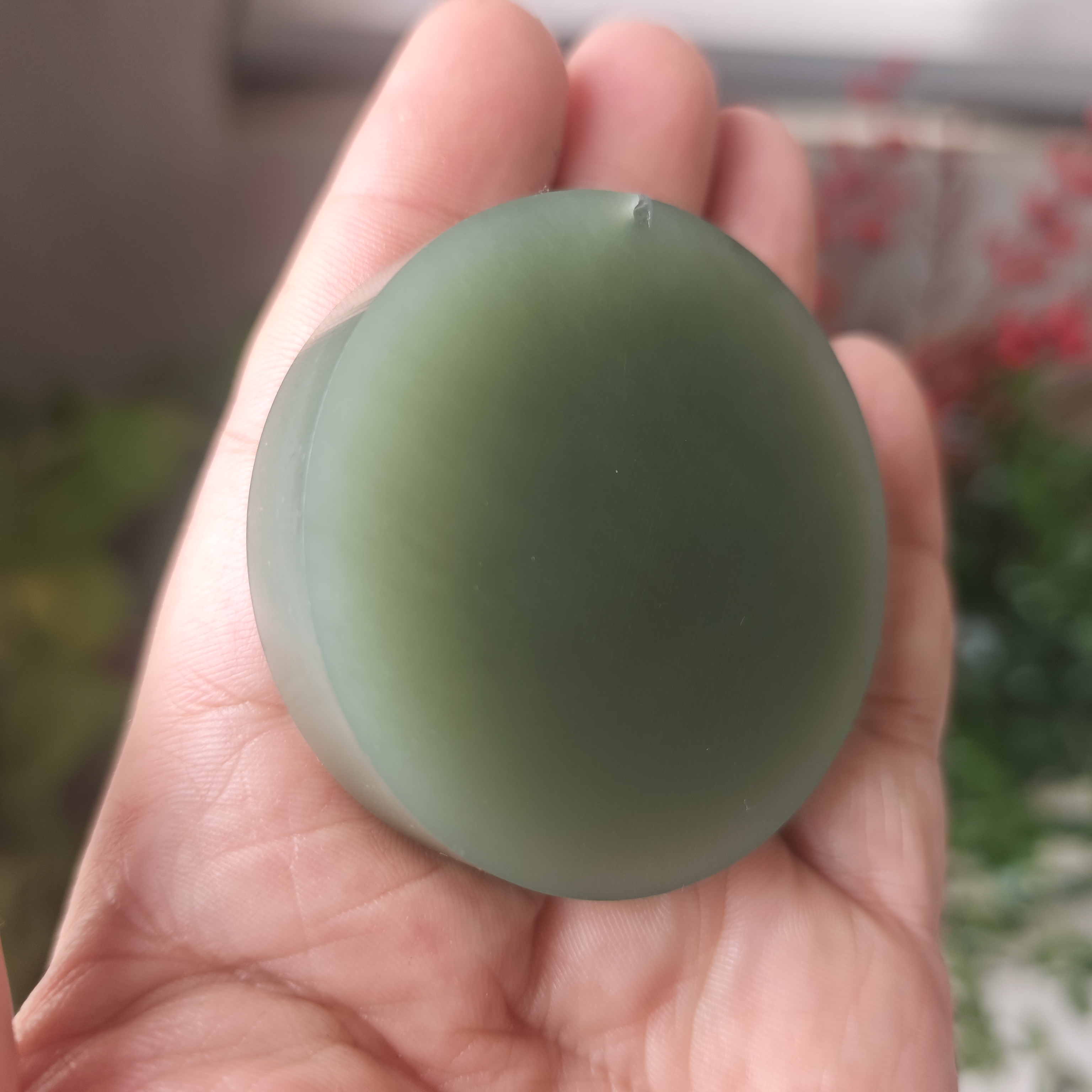 天然和田玉浅湖水绿手镯芯牌子料手把件吊坠料练手料玉质细腻AA88