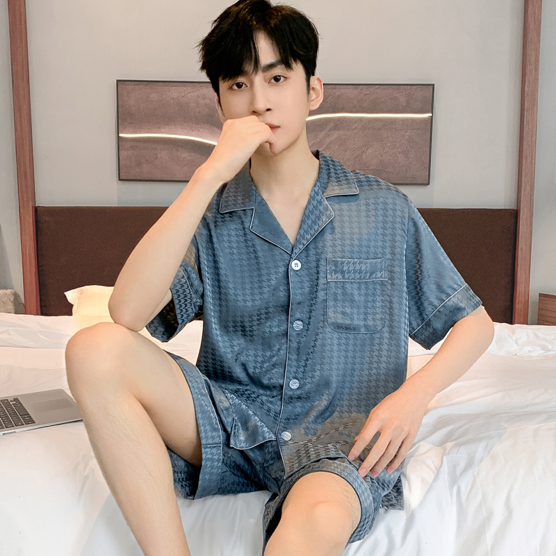 丝绸睡衣男生冰丝睡衣男