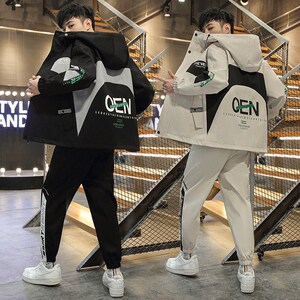 青少年工装外套春秋休闲初中生