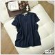 宽松 不拼接 双绉素绉 上衣真丝T大码 宽松透气桑蚕丝小衫 女式 短袖