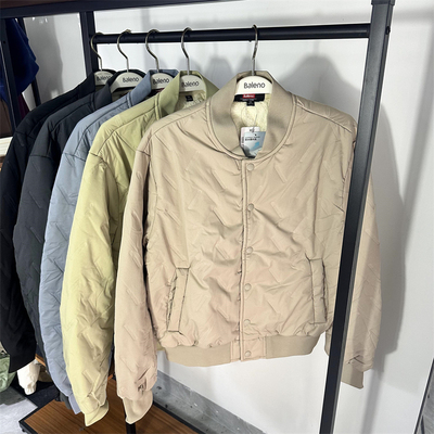 班尼路保暖棉衣男款冬季2025新款加绒棒球棉服男士防寒加厚宽松