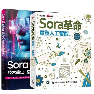 【全2册】Sora革命 重塑人工智能 林富荣+Sora AI短视频 技术简史+案例应用+盈利模式