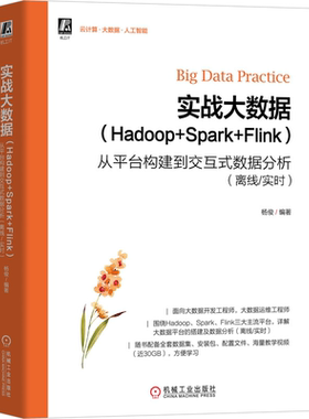 实战大数据 Hadoop Spark Flink 从平台构建到交互式数据分析 离线 实时 杨俊 机械工业出版社 9787111679660