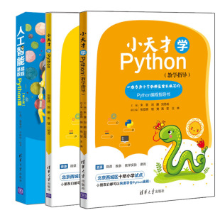 教学指导 人工智能基础教程 小天才学Python 计算机视觉人工神经网络书籍 Python篇青少版 3册小学生Python编程书