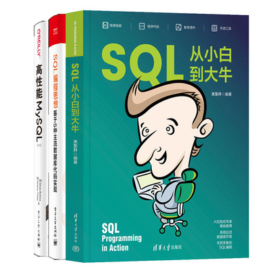 SQL从小白到大牛 关东升+SQL编程思想 基于 5 种主流数据库代码实现+高性能MySQL 第4版书籍